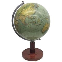 Art Deco Earth Globe by Paul Oestergaard, Berlin, circa 1930s 10