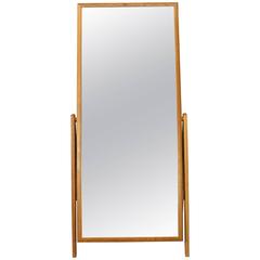 Vintage Mid-Century Danish Modern Teak Cheval Mirror, circa 1960