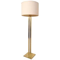 Mid-Century Brass Rectangle Pillar Floor Lamps For Sale at 1stdibs Mid-Century Brass Rectangle Pillar Floor Lamps For Sale at 1stdibs