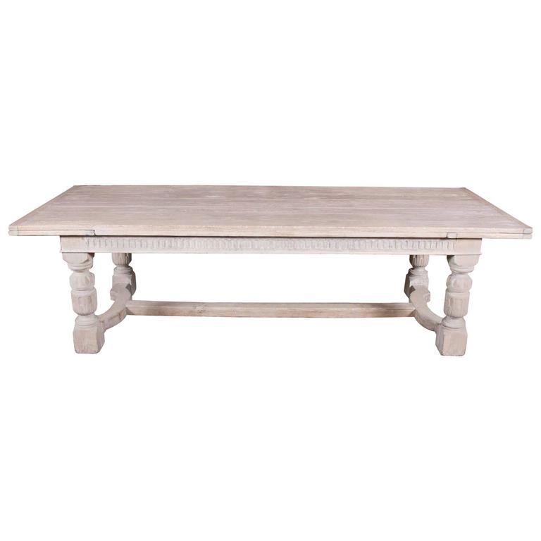 Large Limed Oak Refectory Table At 1stdibs Large Limed Oak Refectory Table For