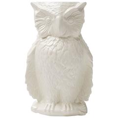 Italian 1960s Ceramic Owl Umbrella Stand Vase