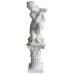 Antique Italian Carrara Marble Venere Al Bagno or Venus After the Bath