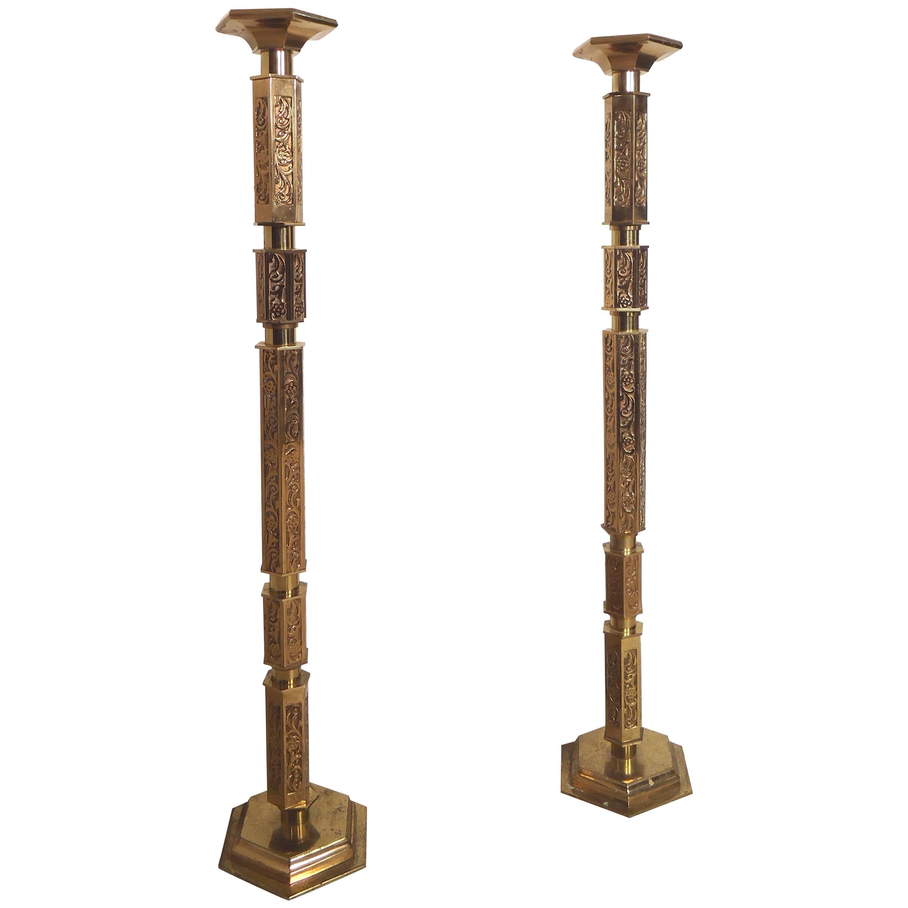 Tall Vintage Candleholders