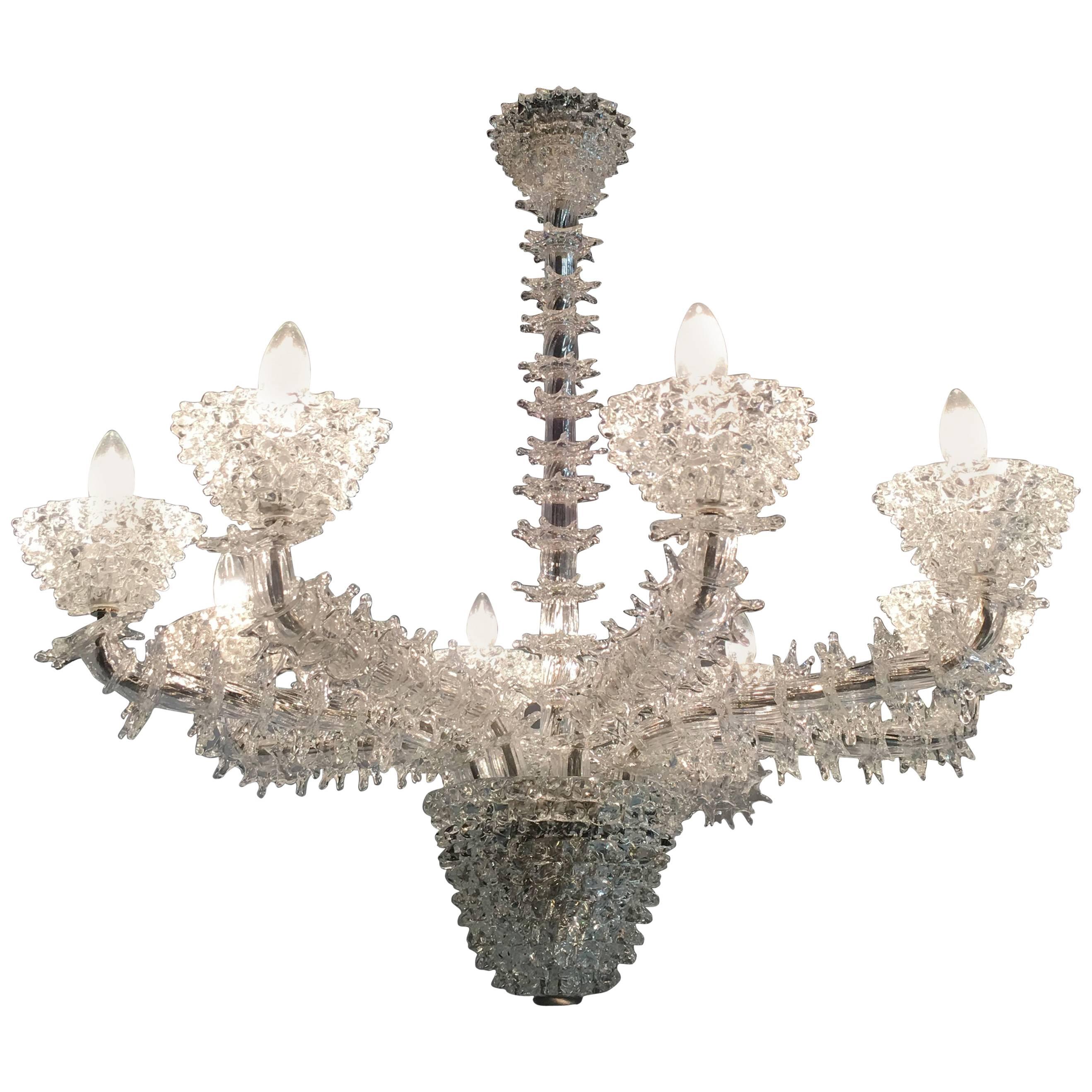 Extraordinary Murano Chandelier in the style Barovier & Toso , 1980s