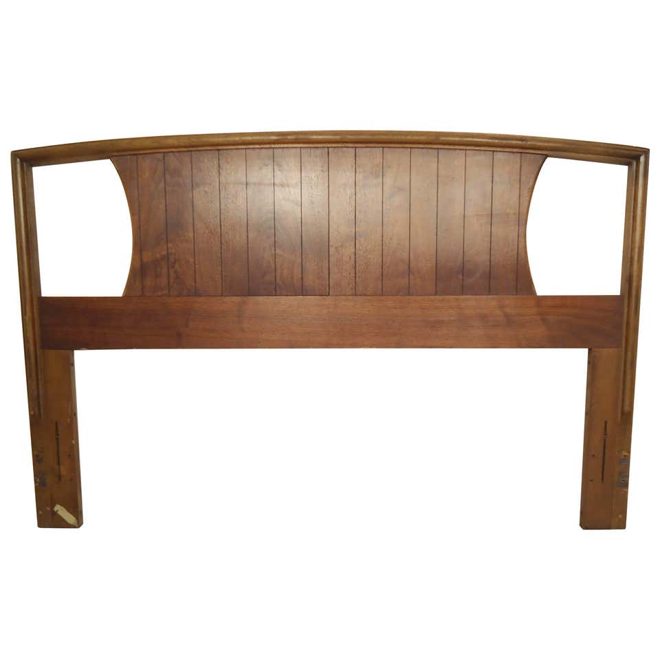 Vintage Walnut Headboard/Baseboard For Sale at 1stDibs | mid century ...