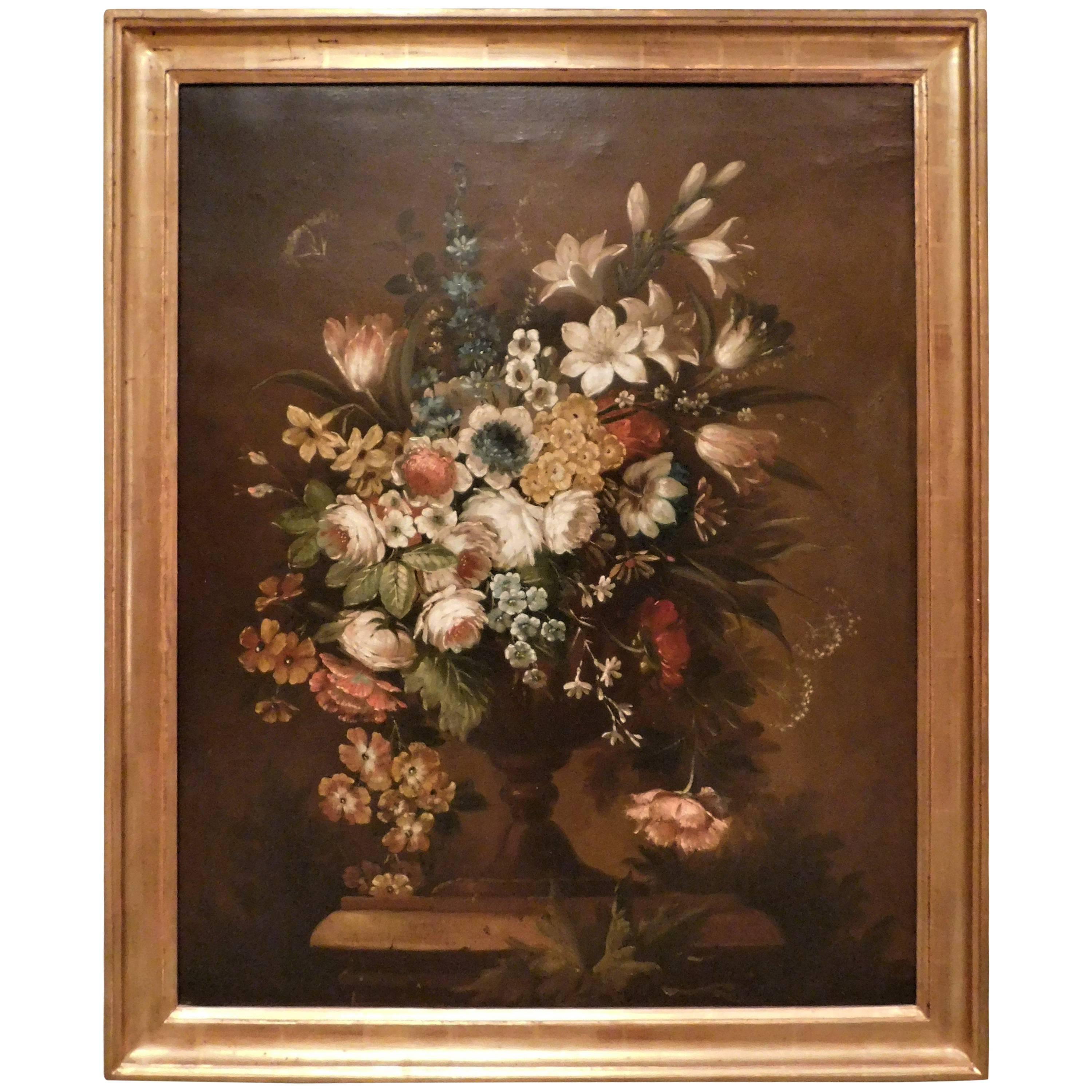 Oil on Canvas, "Flowers in an Urn"