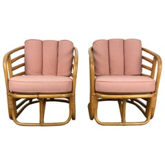 Pair of Art Deco Bamboo Armchairs by Ritts Tropitan ,Paul Frankl