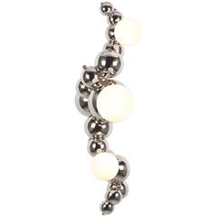 Bubbly 03 Light Wall-Mount, Modern Molecule Sculptural Sconce, Polished Nickel