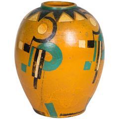 German Constructivist Ceramic Vase, 1930
