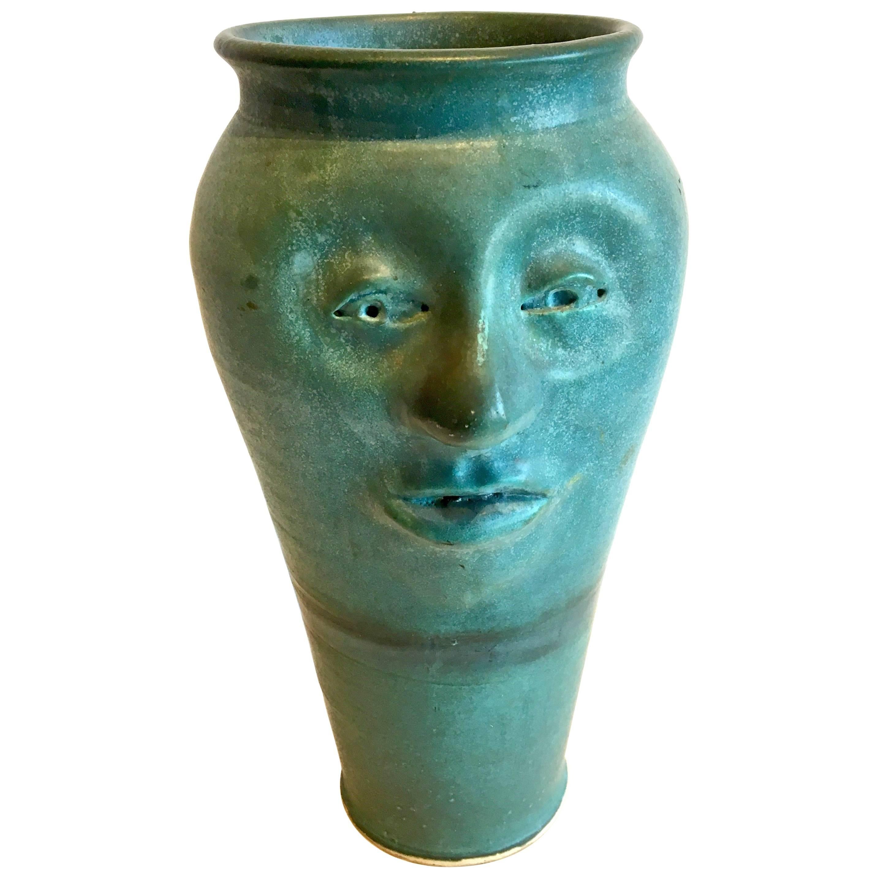 Vase aus handgetöpfertem Steingut von Fontaine, Unikat