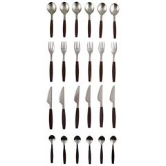 Complete Dinner Service for 6 P., Henning Koppel. Strata Cutlery Stainless Steel