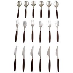 Complete Dinner Service for 6 P., Henning Koppel, Strata Cutlery Stainless Steel
