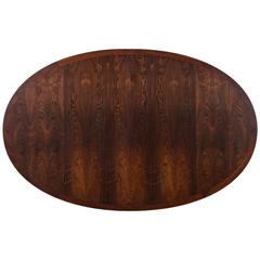 Vintage Mid-Century Rosewood Oval Table with Leaves 4