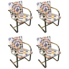 Four Vintage Chrome Brno Chairs, after Ludwig Mies van der Rohe