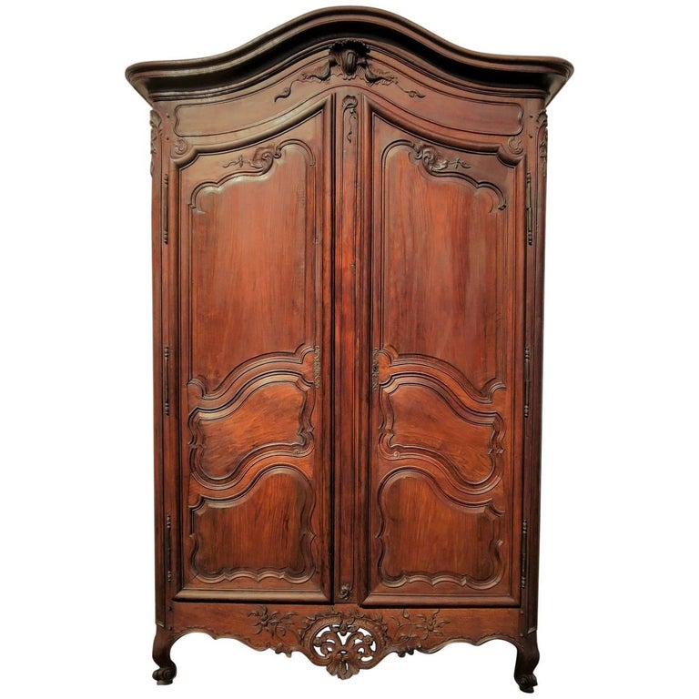 18th Century French Armoire Provencale Wedding Wardrobe In Solid