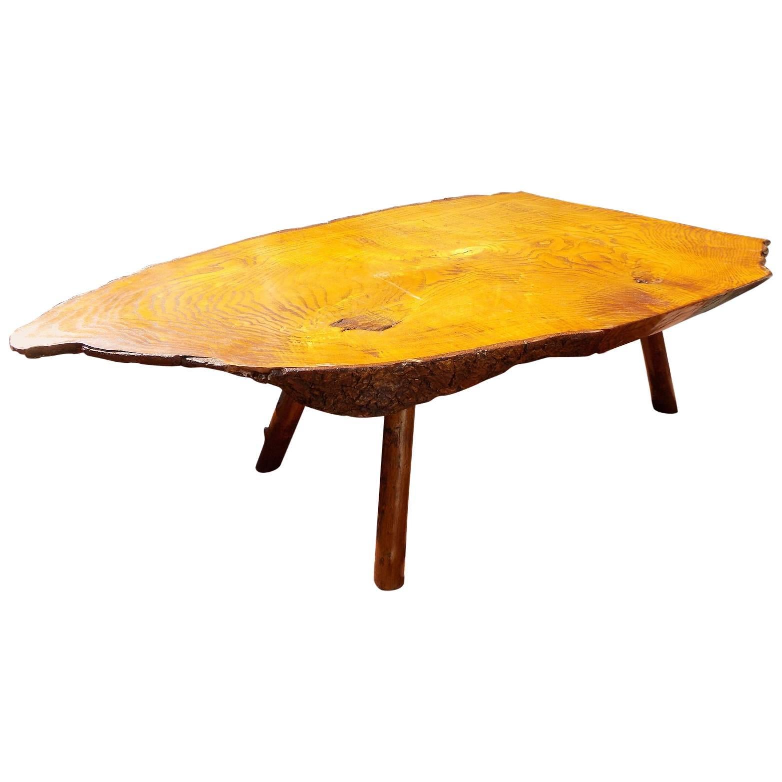 Beautiful Wood Rog Cocktail Table, circa 1960 For Sale