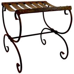 Saddle Seat Iron Garden Bench