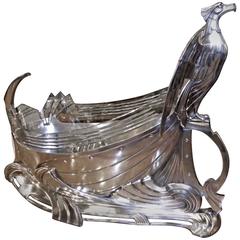 Art Nouveau Silver Eagle Centerpiece by WMF