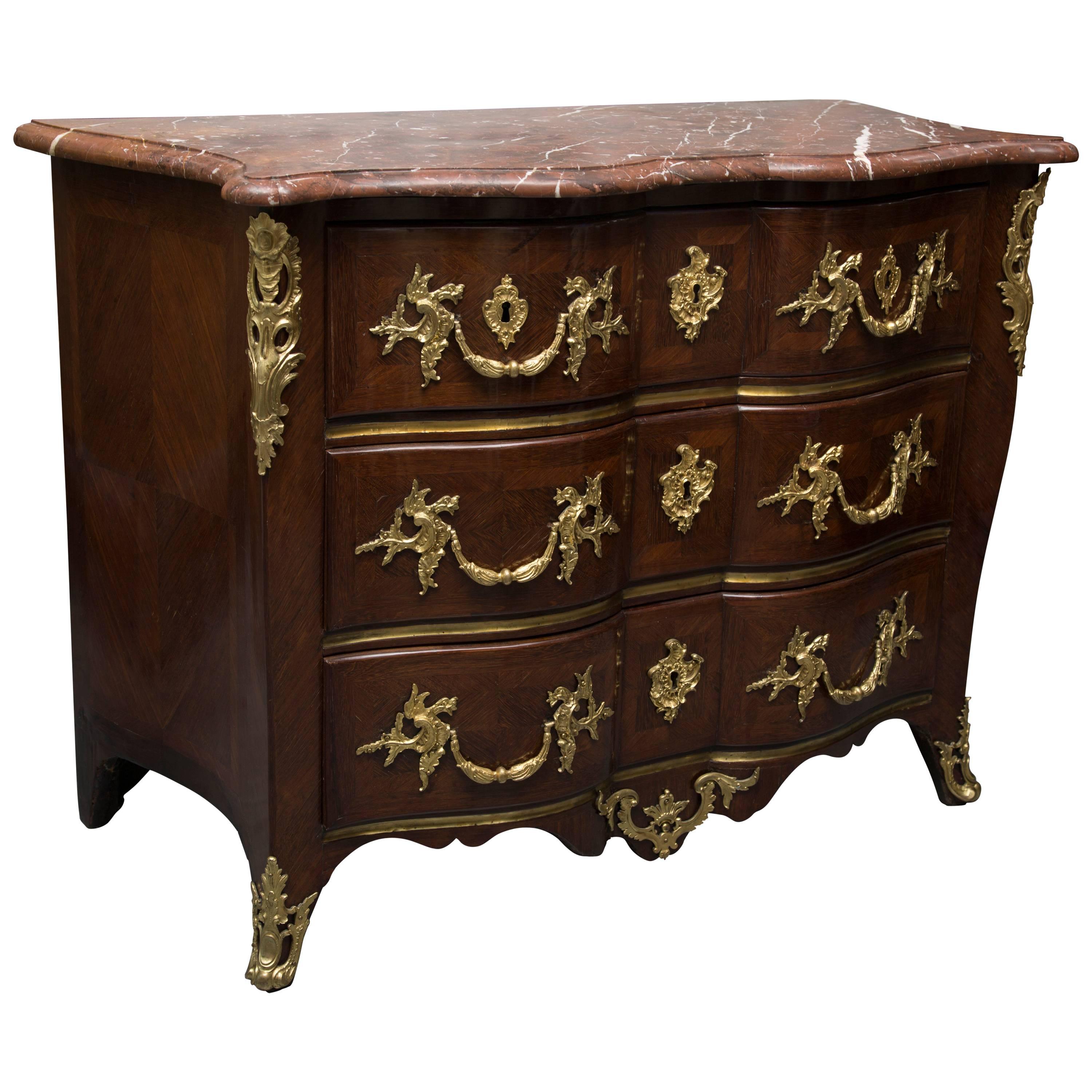 18th Century French Louis XV Kingwood Commode