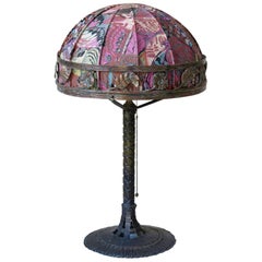 French Art Deco Wrought Iron Table Lamp, circa 1930s