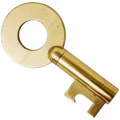 Carl Auböck Large Brass Key Cork Screw, Bottle Opener, Rare Model, Austria 12