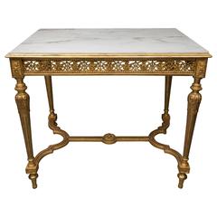 19th Century Louis XVI Style Giltwood Centre Table 2
