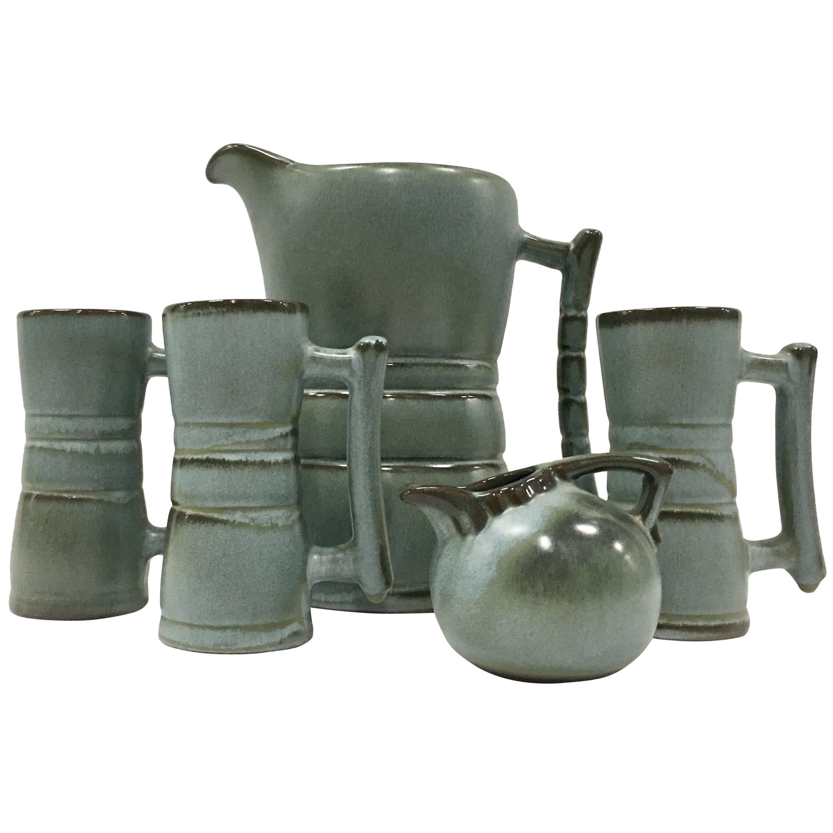 Mid-Century Frannkoma Blue Drinks S/5