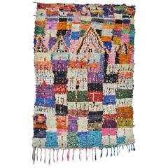 Vintage Moroccan Boucherouite Rug, Atlas Mountains 7