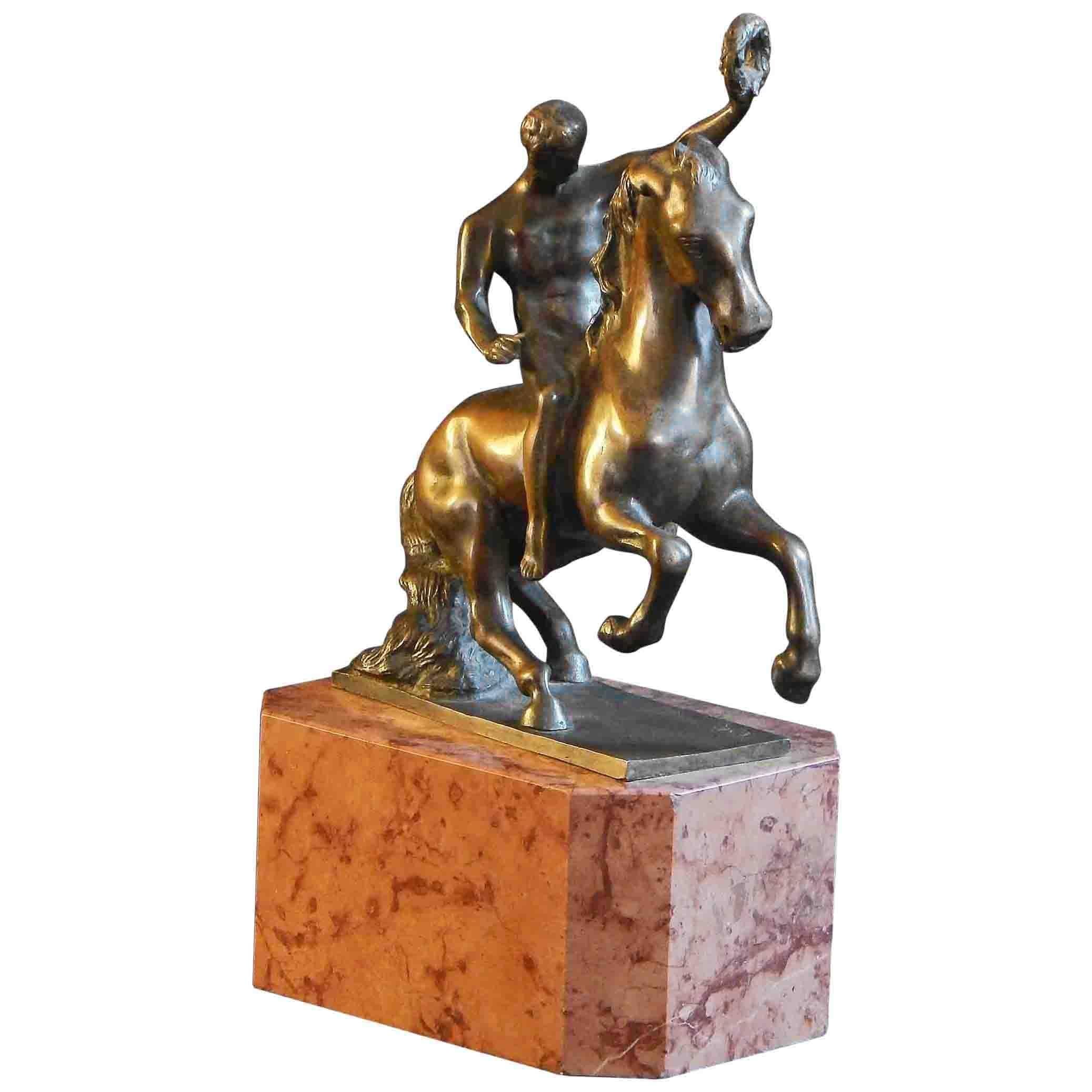"Victor Riding His Mount, " Rare Art Deco Sculpture by GyöRgy Zala For Sale