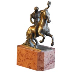 "Victor Riding His Mount, " Rare Art Deco Sculpture by GyöRgy Zala