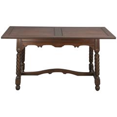 1920s Spanish Revival Walnut Console Table 10