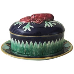 19th English Majolica Lobster Tureen, Joseph Holdcroft