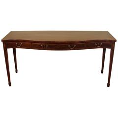 Hepplewhite Inlaid Mahogany Serpentine Server with Four Drawers