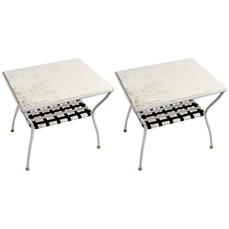 Pair of Brown Jordan Side Tables For Sale at 1stDibs