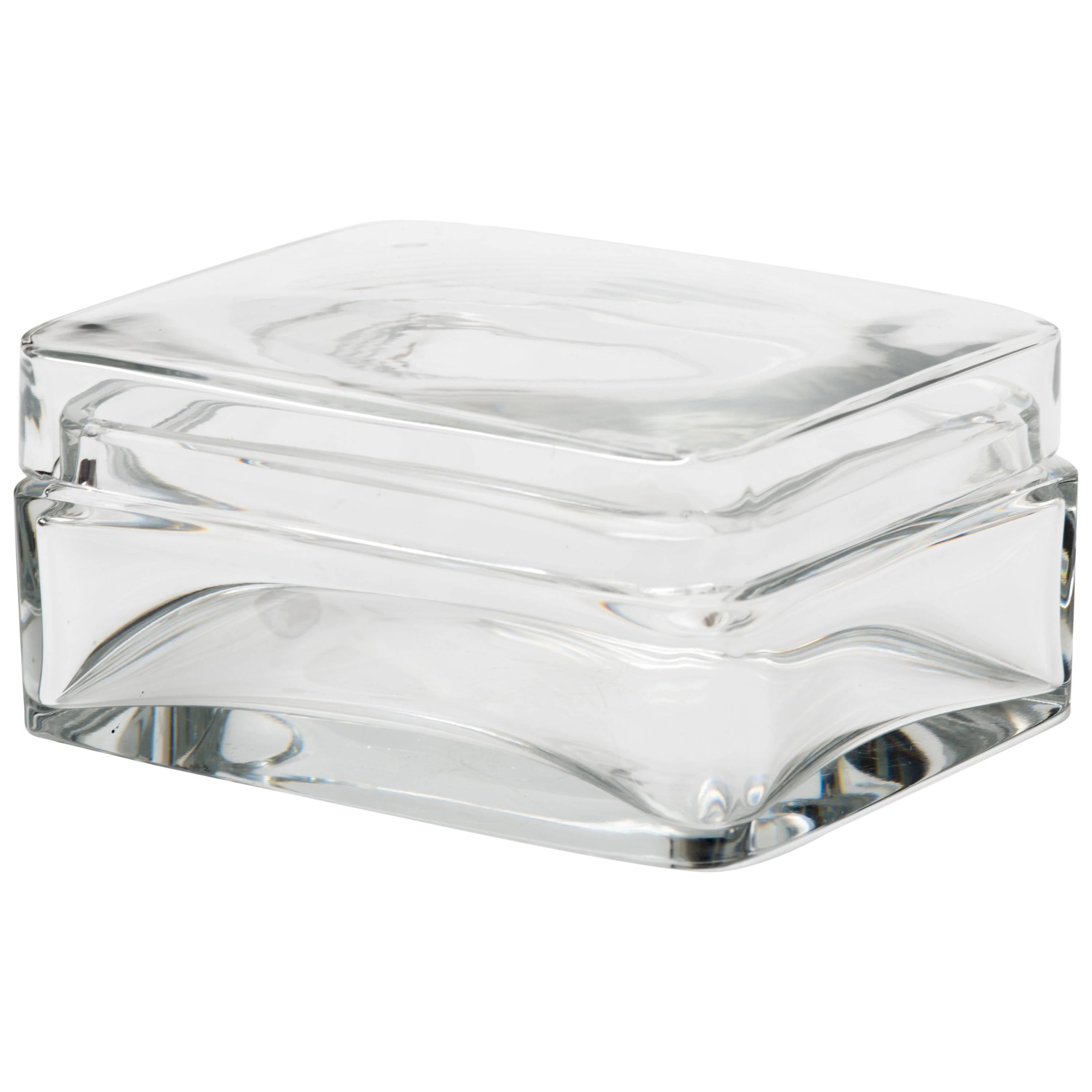 Baccarat Crystal Lidded Jewelry Trinket Box