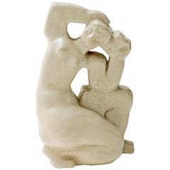 Maximilian Schulmann Cubist Ceramic Figural Sculpture