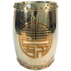 Brass Chinese Drum Form Garden Table 5