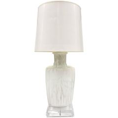 Mid-Century Bitossi Murano Frosted Glass and Lucite Lamp 4