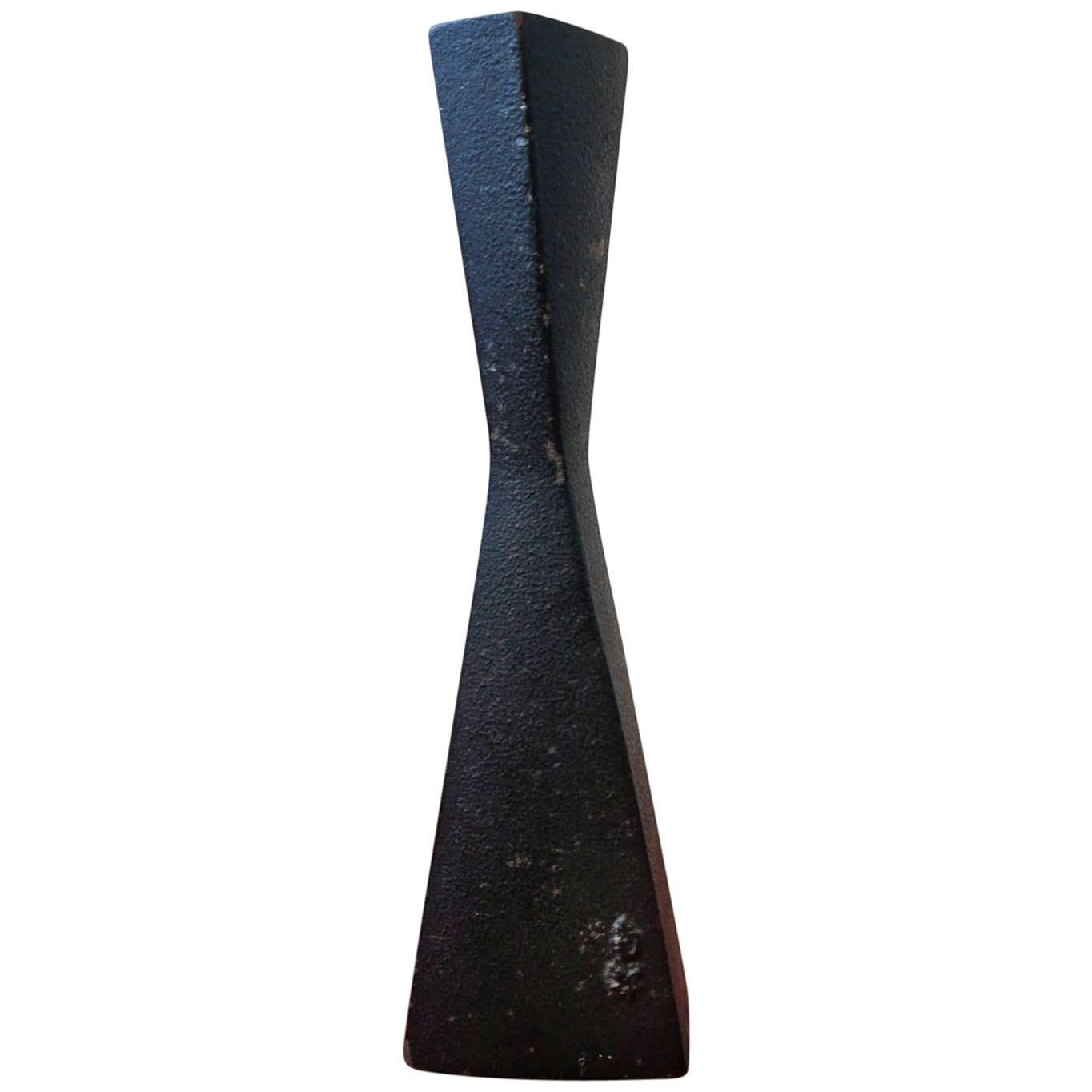 Japanese Modernist Cast Iron Vase For Sale