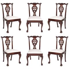 Set of Six George III Mahogany Dining Chairs