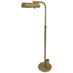 Satin Brass Adjustable Reading Floor Lamp by Charles Hollis Jones 10