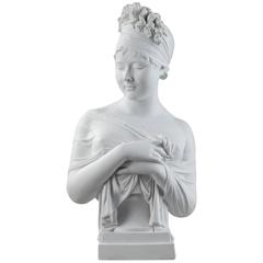 Late 19th Century Biscuit Bust of Juliette Récamier