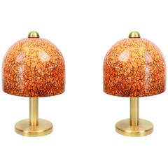 Stunning Pair of Large Mid-Century Table Lamps by Peil & Putzler, Germany, 1970s