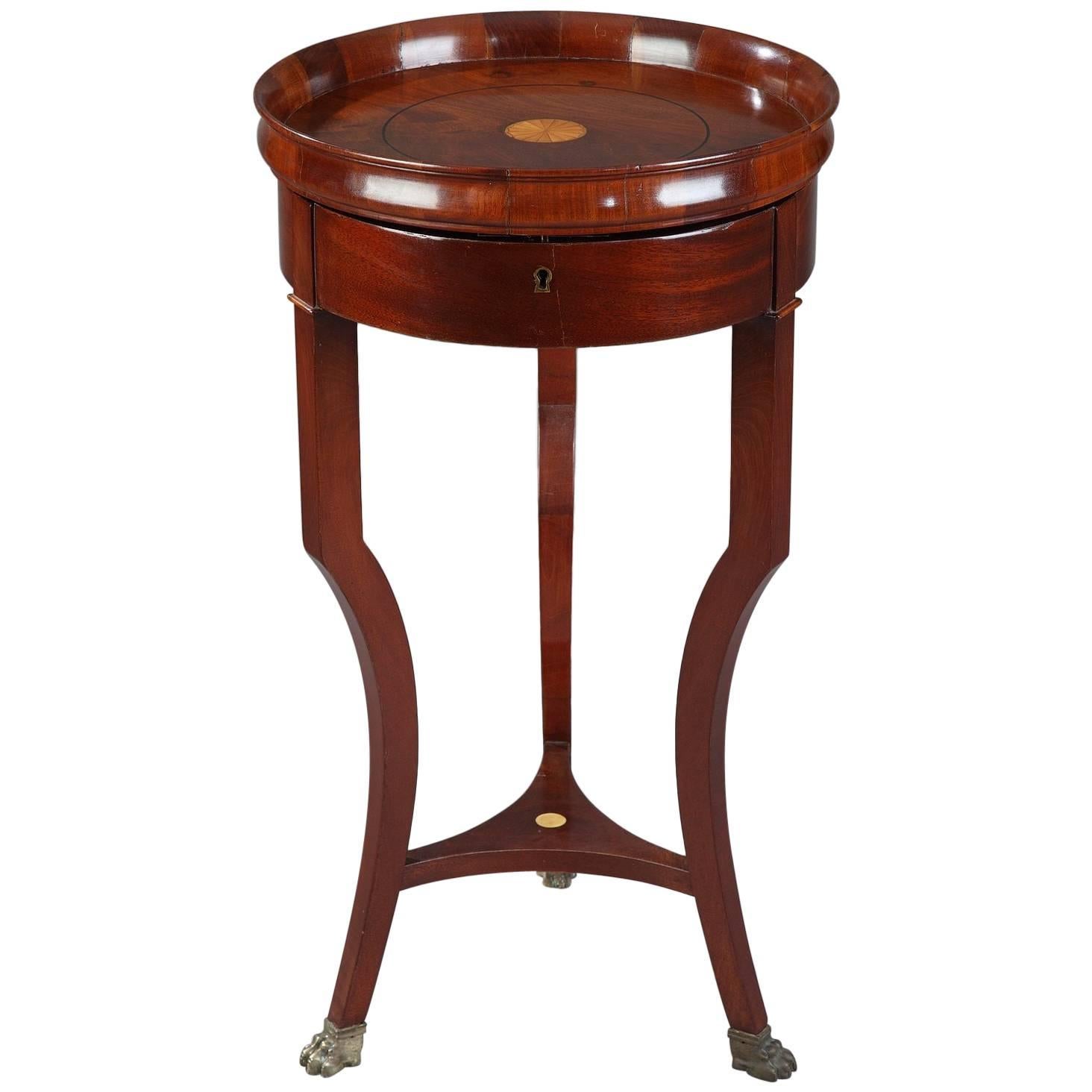 Early 19th Century Restauration Mahogany Work Table-Jewelry Box