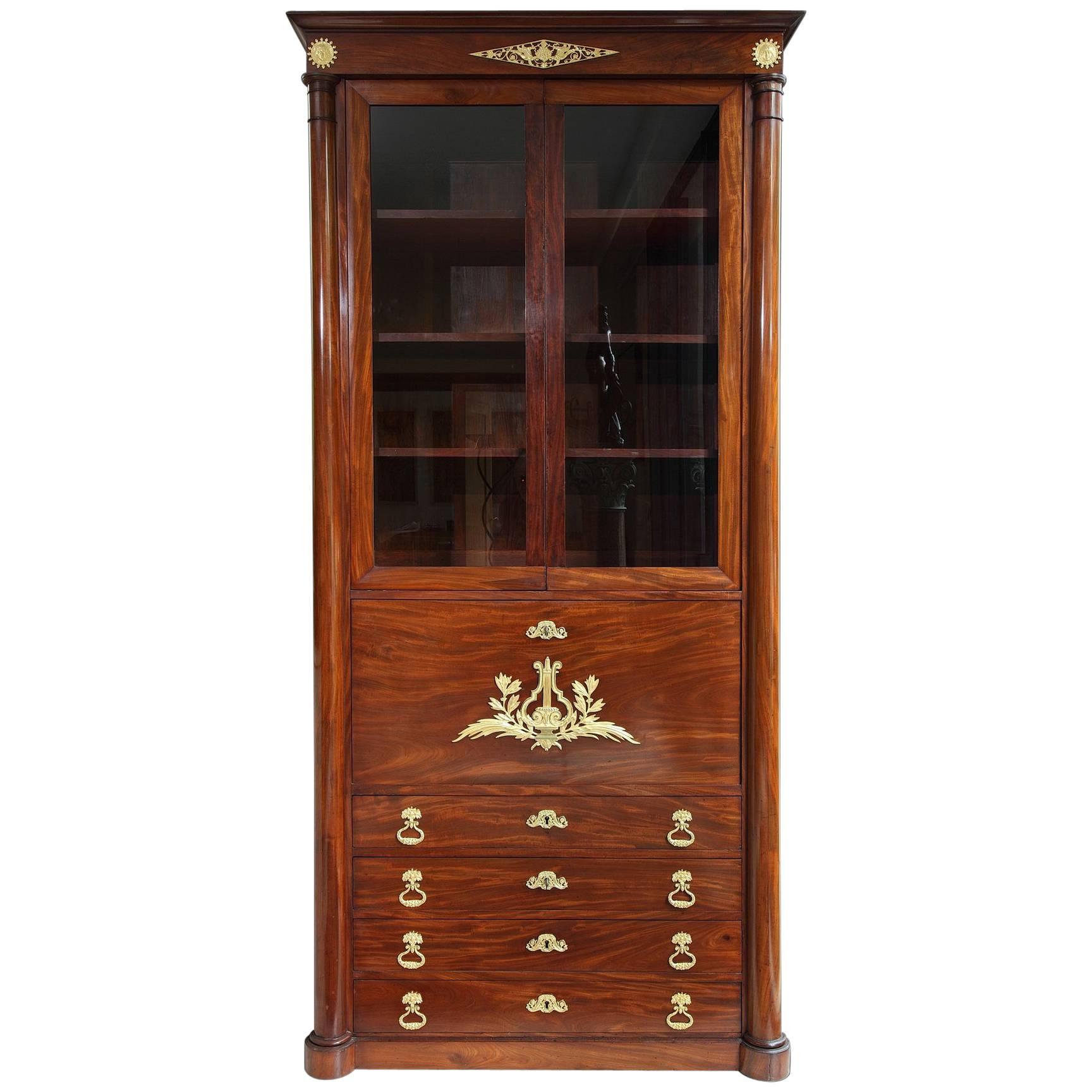 Early 19th Century Empire Mahogany Secretary Desk