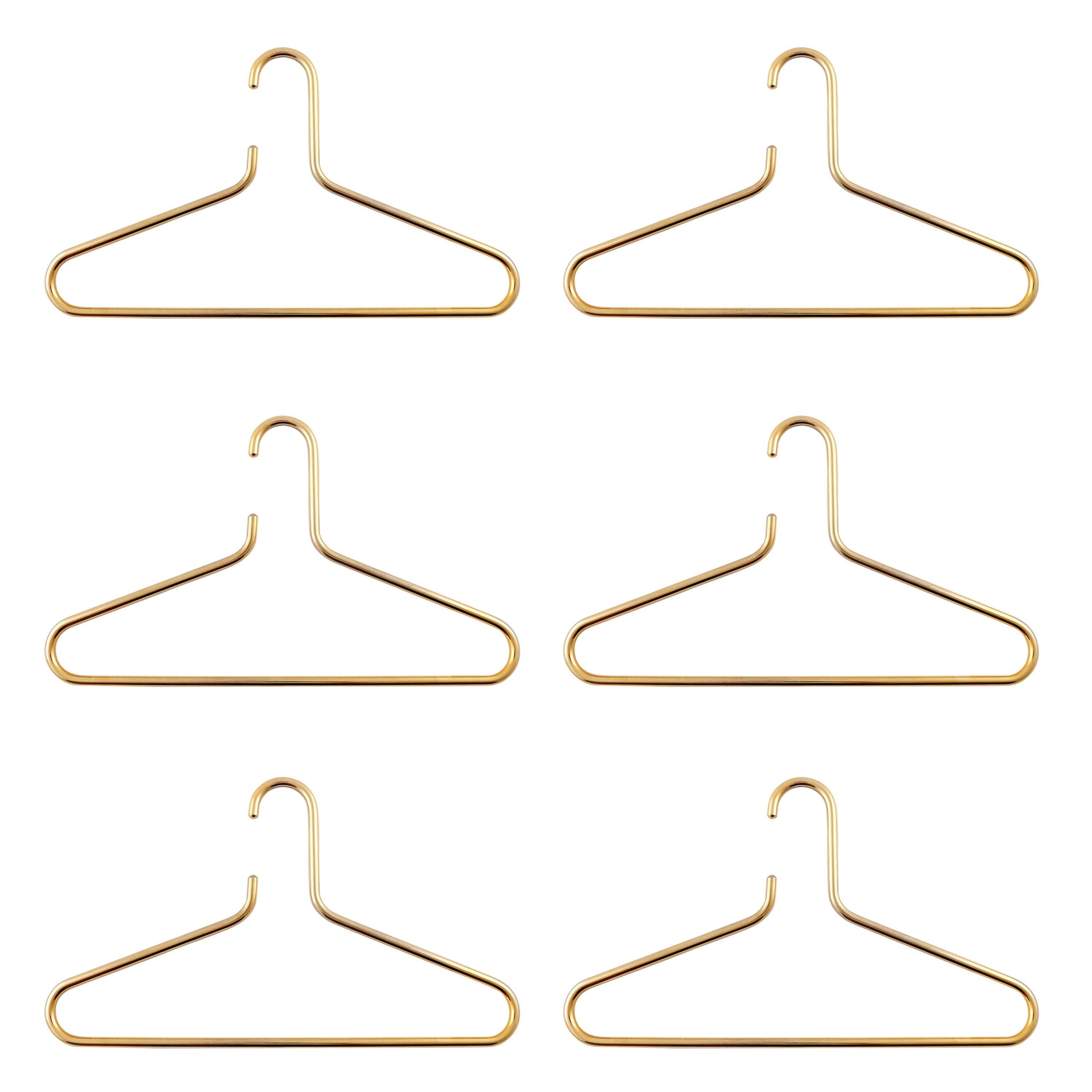 Set of Six Carl Auböck Gold-Plated Coat Hangers, Austria, 1970s