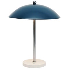 Wim Rietveld Mushroom Table Blue Lamp, Gispen, 1950