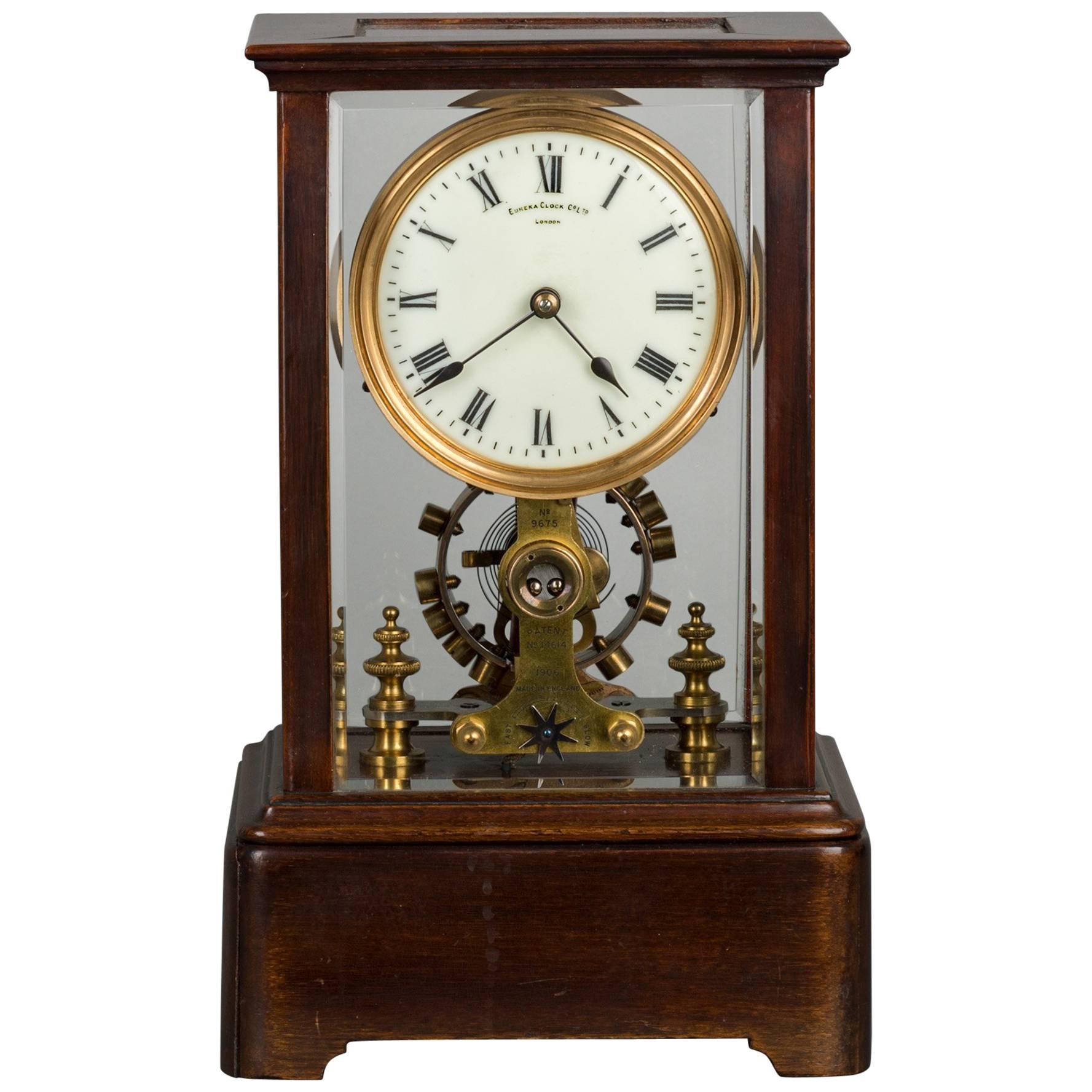 Eureka Clock Co Ltd, a Battery Powered Mantel Clock, circa 1908 For Sale