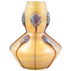 Vase Loetz circa 1901 Rare Decor Variant Phenomen Gre 1/4 Candia Glatt Signed