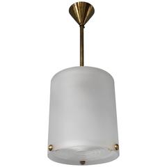 Fine French Art Deco Glass and Bronze Chandelier by Perzel 12